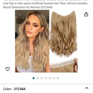 NWT Super Thick Honey Blonde Halo Hair